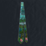 Claude Monet's Nymphéas Neck Tie<br><div class="desc">1915,  "Water Lilies" Claude Monet (14 November 1840 – 5 December 1926) was a founder of French impressionist painting,  and the most consistent and prolific practitioner of the movement's philosophy of expressing one's perceptions before nature,  especially as applied to plein-air (painting outdoors) landscape painting.</div>