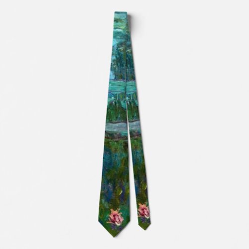 Claude Monets Nymphas Neck Tie