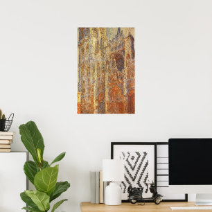 Claude Monet's painting, Rouen Cathedral at Noon, Poster