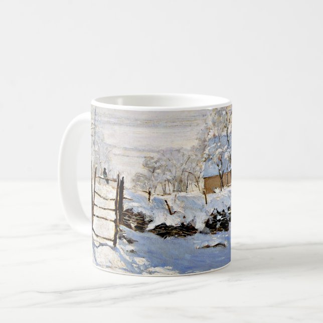 Claude Monet's painting, The Magpie Coffee Mug (Front Left)