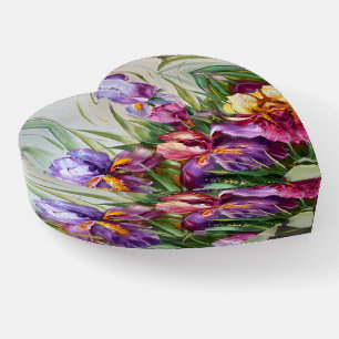 Claude Monet's purple Irises Paperweight