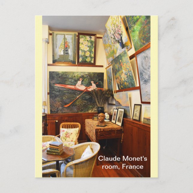 Claude Monet's room in France Postcard (Front)