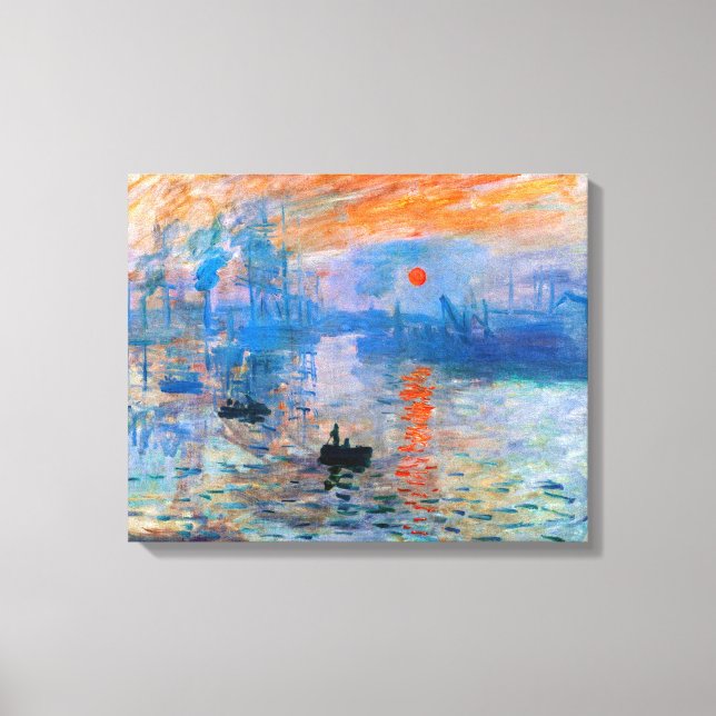 Claude Monet's Sunrise Canvas Print (Front)