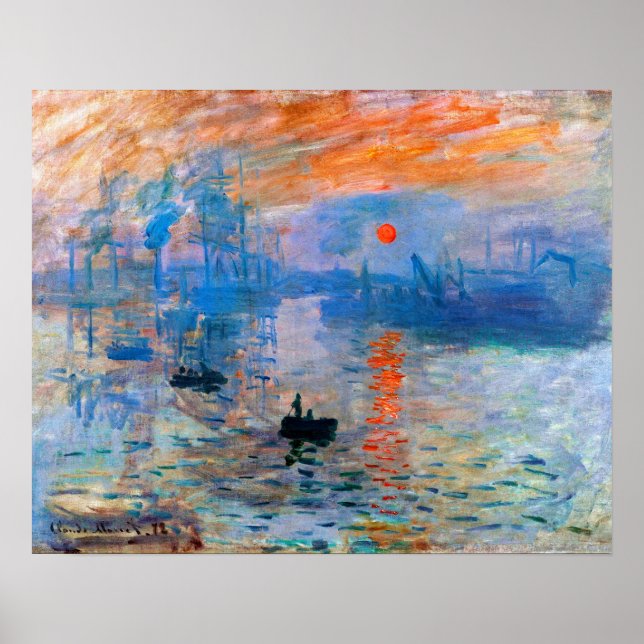 Claude Monet's Sunrise Poster (Front)