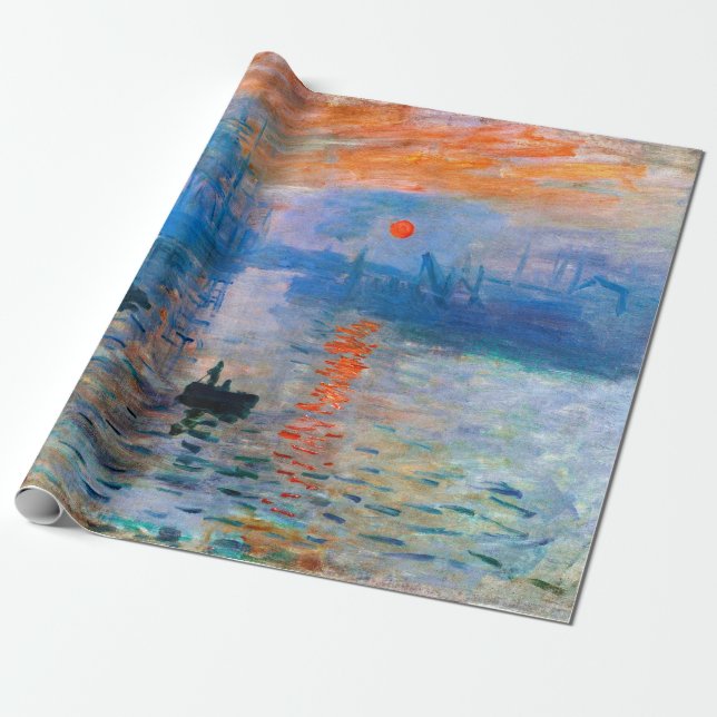 Claude Monet's Sunrise Wrapping Paper (Unrolled)