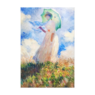 Claude Monet's Suzanne Hoschedé - Vintage Art Canvas Print