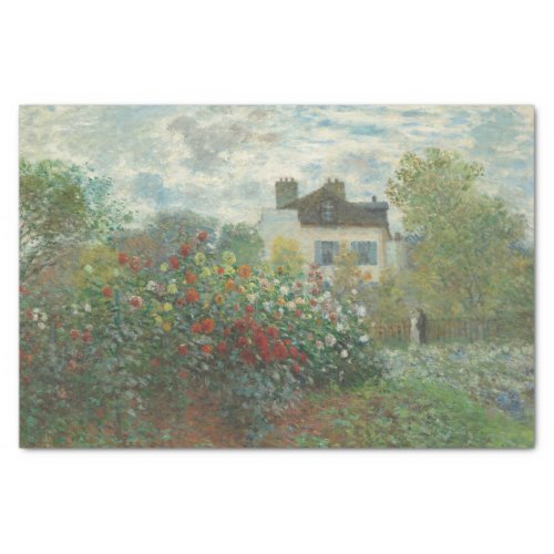 Claude Monets The Artists Garden in Argenteuil  Tissue Paper