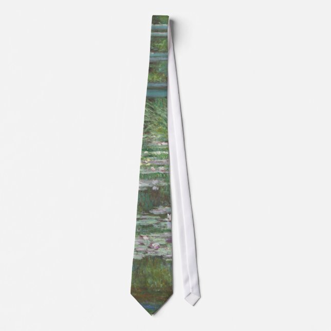 Claude Monet's The Japanese Footbridge Neck Tie (Front)