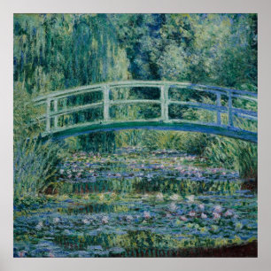 Claude Monet's Water Lilies and Japanese Bridge Poster