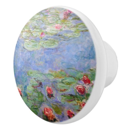 Claude Monets Water Lilies Ceramic Knob