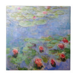 Claude Monet's Water Lilies Ceramic Tile<br><div class="desc">Water Lilies by French Impressionist Claude Monet. Monet did a series of 250 paintings featuring water lilies. The paintings depict his flower garden at his home in Giverny,  and they were the main focus of his artistic production during the last thirty years of his life.</div>