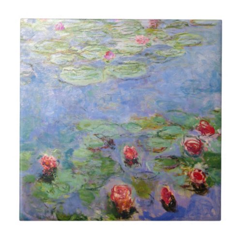 Claude Monets Water Lilies Ceramic Tile