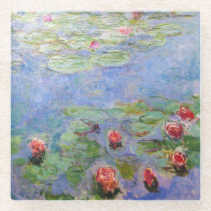 Claude Monet's Water Lilies Glass Coaster