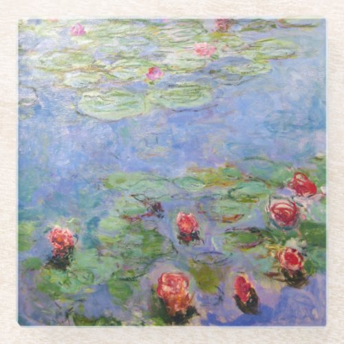 Claude Monets Water Lilies Glass Coaster