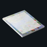 Claude Monet's Water Lilies Notepad<br><div class="desc">Water Lilies by French Impressionist Claude Monet. Monet did a series of 250 paintings featuring water lilies. The paintings depict his flower garden at his home in Giverny,  and they were the main focus of his artistic production during the last thirty years of his life.</div>