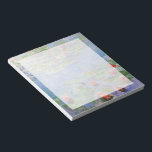 Claude Monet's Water Lilies Notepad<br><div class="desc">Water Lilies by French Impressionist Claude Monet. Monet did a series of 250 paintings featuring water lilies. The paintings depict his flower garden at his home in Giverny,  and they were the main focus of his artistic production during the last thirty years of his life.</div>