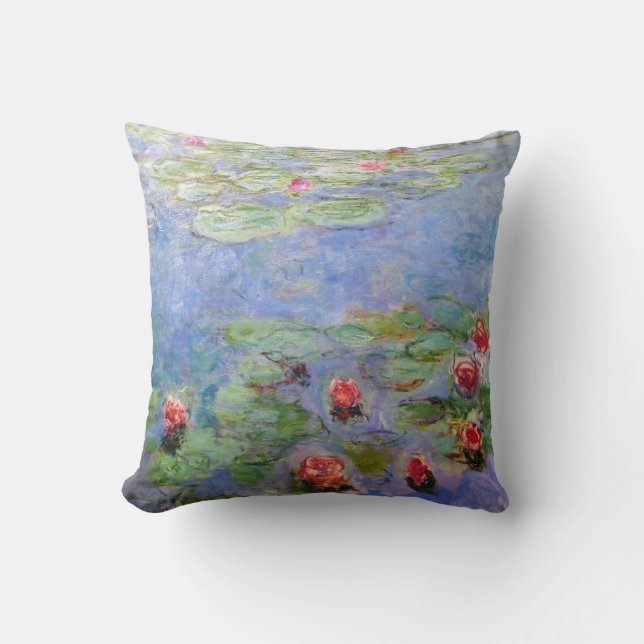 Claude Monet's Water Lilies Throw Pillow (Front)