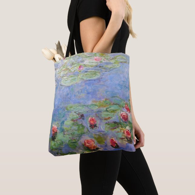 Claude Monet's Water Lilies Tote Bag (Close Up)