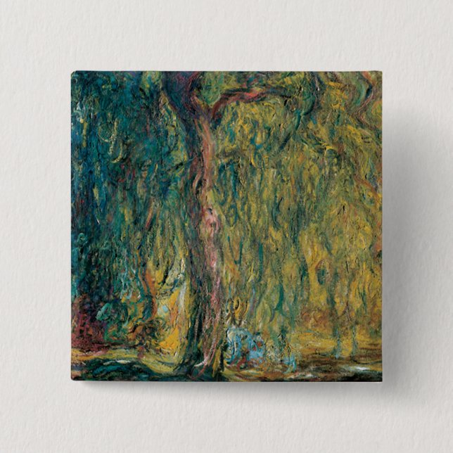 Claude Monet's Weeping Willow Button (Front)