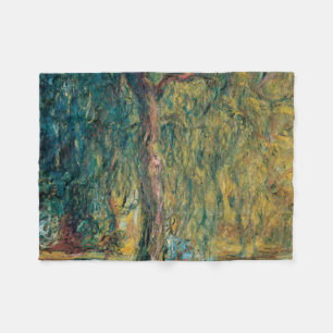 Claude Monet's Weeping Willow Fleece Blanket