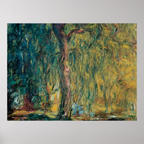 Claude Monets Weeping Willow Poster