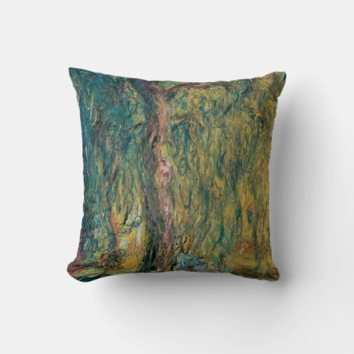 Claude Monets Weeping Willow Throw Pillow