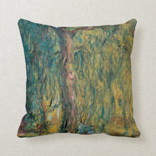 Claude Monet's Weeping Willow Throw Pillow
