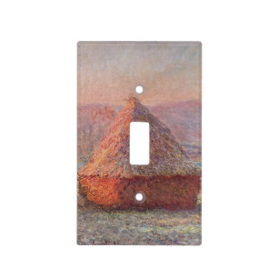 Claude Monet's White Frost Sunrise (Haystacks)) Light Switch Cover
