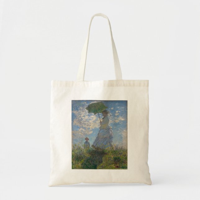 Claude Monet's Woman with a Parasol (The Stroll) Tote Bag (Front)