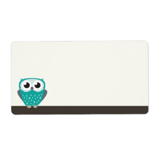 Claude the Little Owl Blank Shipping Labels
