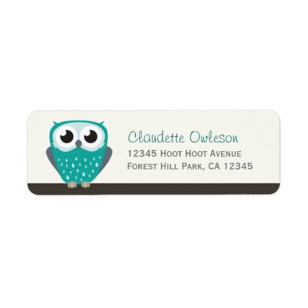Claude The Little Owl | Return Address Labels