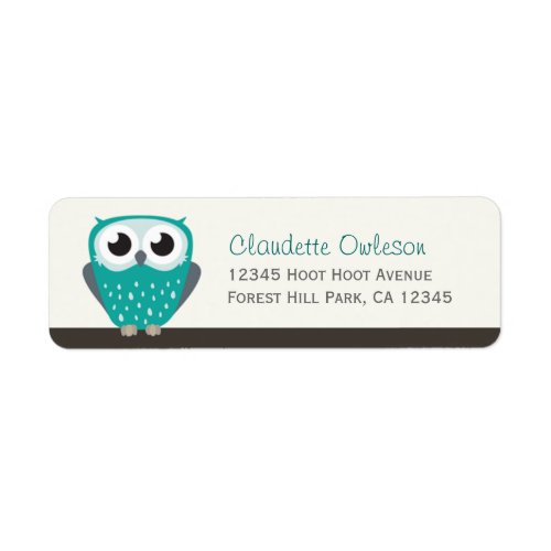 Claude the Little Owl  Return Address Labels