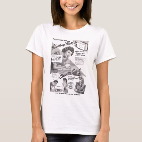 Claudette Colbert T_Shirt Lux Soap AD 1942