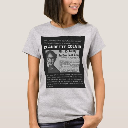 Claudette Colvin _ Figures in American History T_Shirt