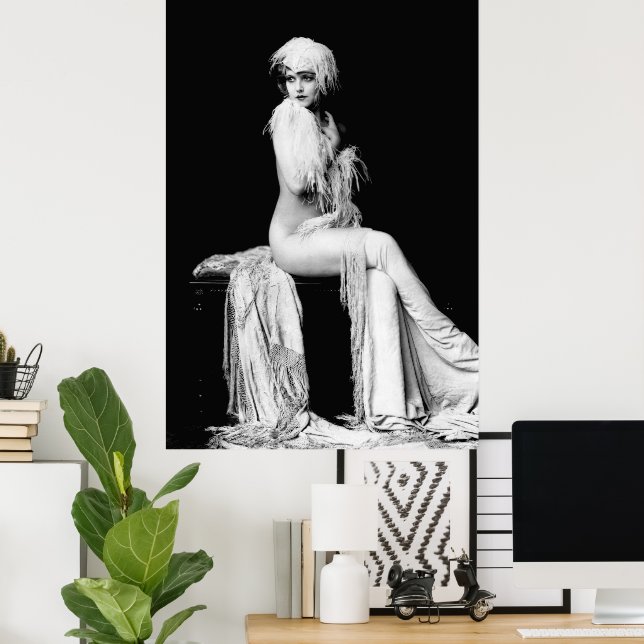 Claudia a Scantily Clad Ziegfield Theater Girl Poster (Home Office)