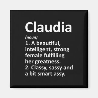 Claudia Definition Personalized Name Funny Christm Magnet
