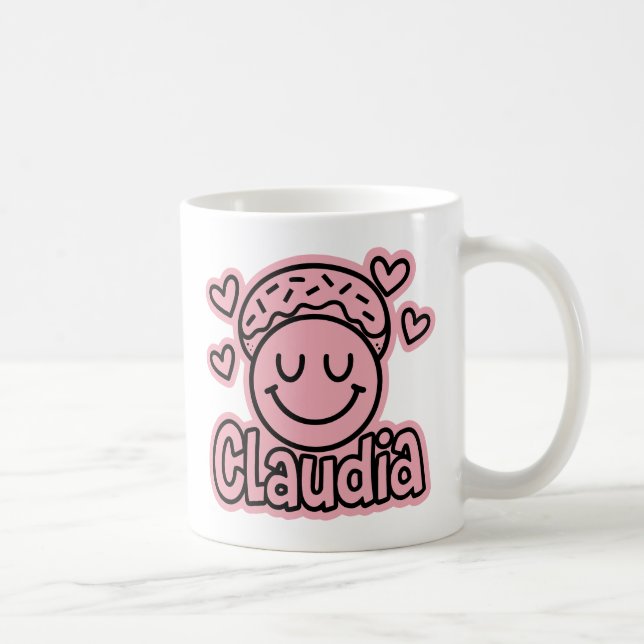 Claudia Doodle Emoji 1 Coffee Mug (Right)