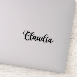 Claudia Name - Handwritten Calligraphy Sticker