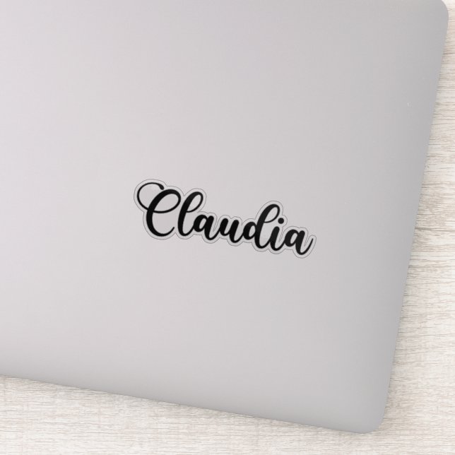Claudia Name - Handwritten Calligraphy Sticker (Detail)