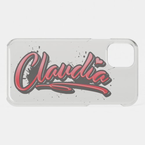 Claudia red Heart Graffiti Case iPhone 11 or othe