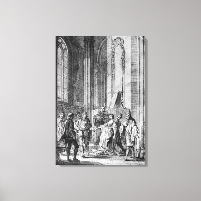 Claudio accusing Hero of faithlessness Canvas Print (Front)