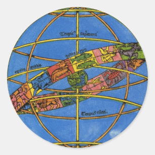 Claudius Ptolemy Astronomer, Vintage Celestial  Classic Round Sticker