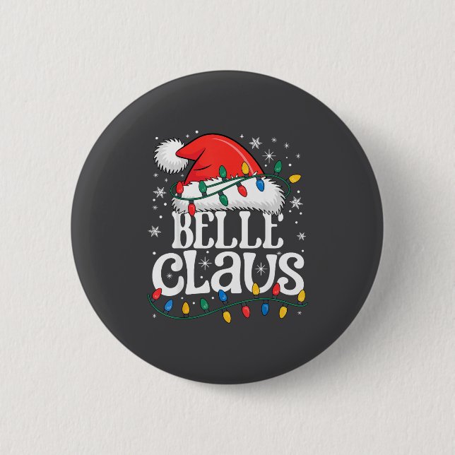 Claus Funny Xmas Christmas Grandma Holiday Style  Button (Front)