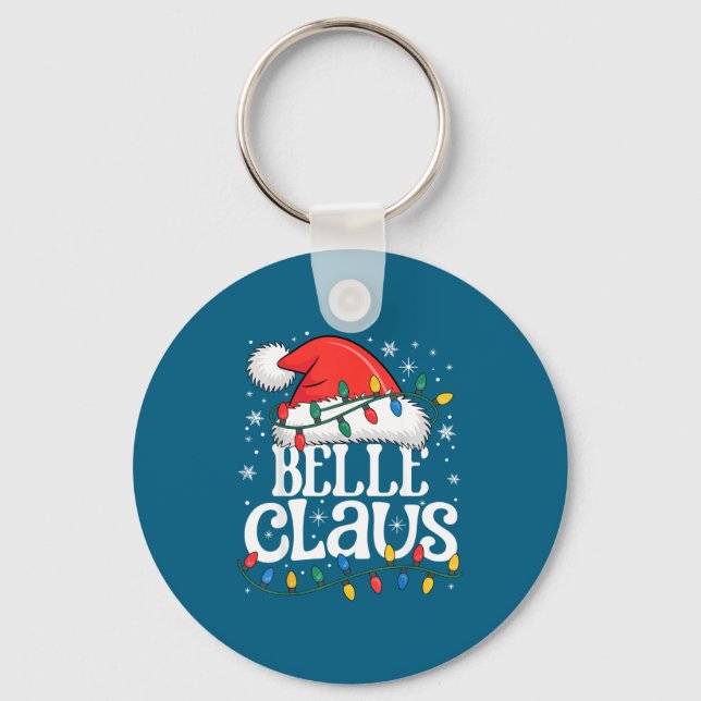 Claus Funny Xmas Christmas Grandma Holiday Style  Keychain (Front)