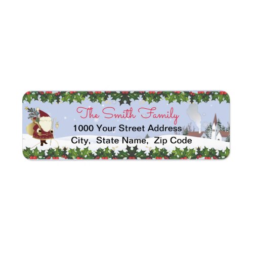 Claus is Coming to Town Return Address Label