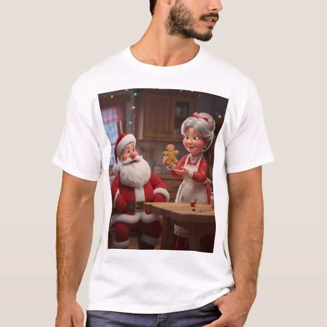 Claus Kitchen – Gingerbread Cheer in a Festive Hea T-Shirt (Front)