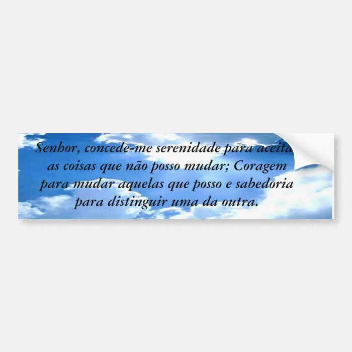 Clause of personalized and translated serenity bumper sticker