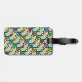 clave music note name luggage tag (Back Horizontal)