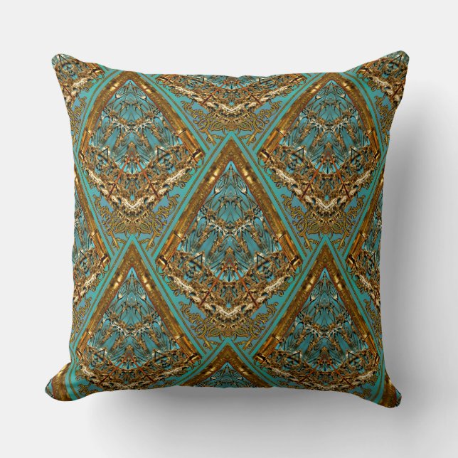 Clavichoria Baroque Pattern Throw Pillow (Front)