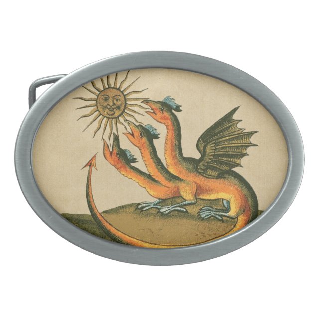 Clavis Artis Alchemy Dragons Belt Buckle (Front)